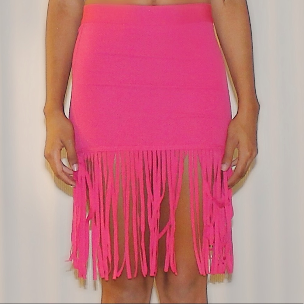 Hot pink skirt